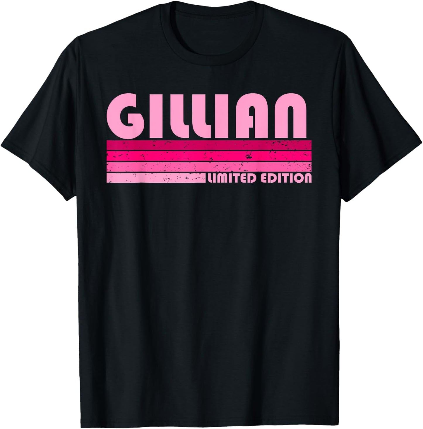 GILLIAN Name Personalized Retro Vintage 80s 90s Birthday T-Shirt - T-Shirt | Black