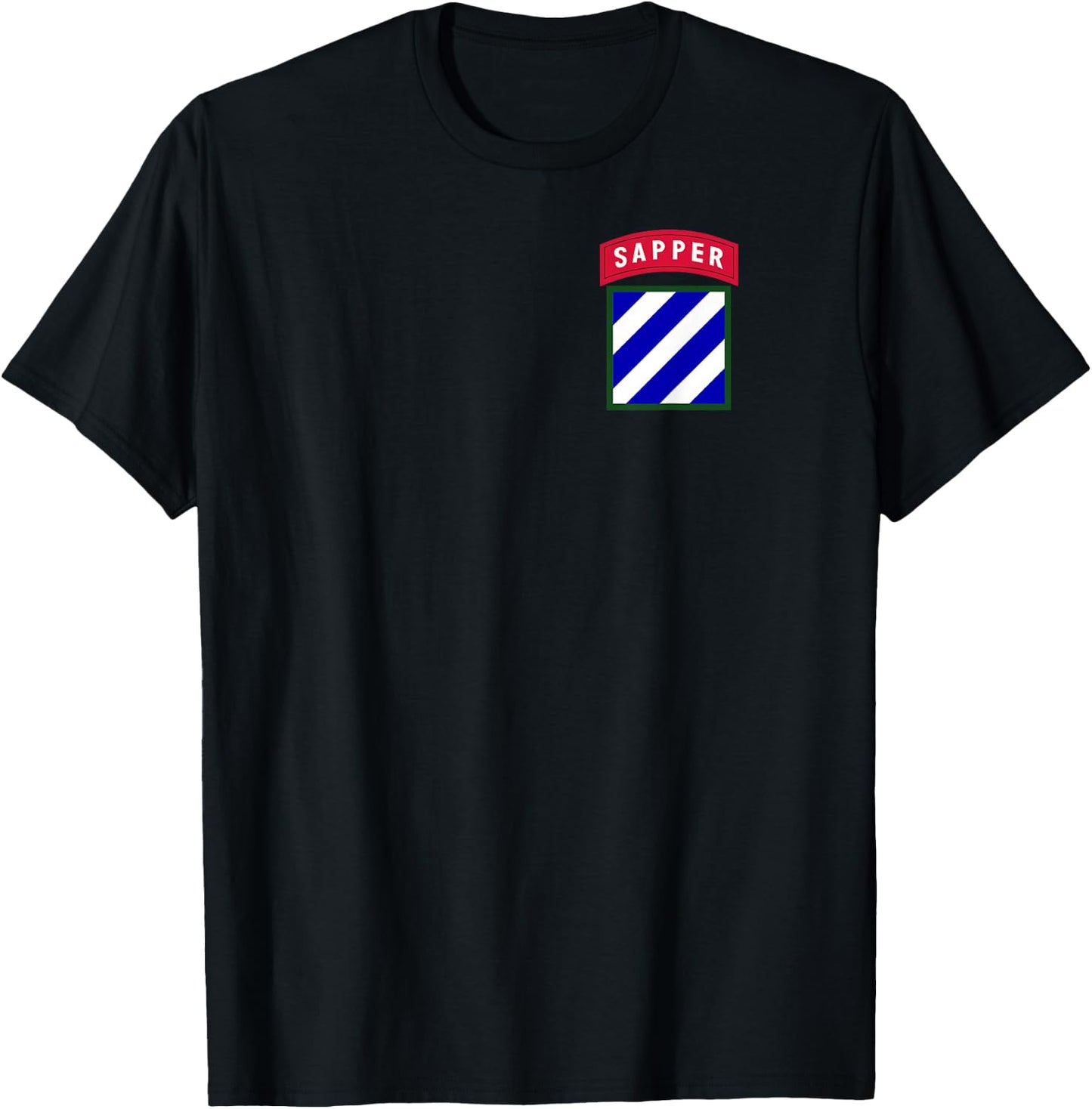 3rd Infantry Division (ID) Patch with Sapper Tab T-Shirt - T-Shirt | Black