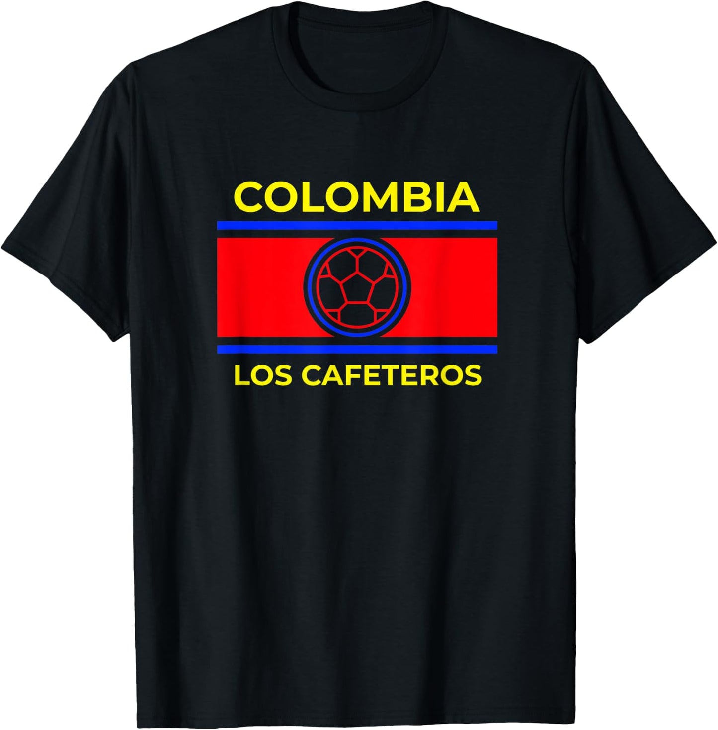 Colombia Soccer Futbol Jersey Shirt Los Cafeteros T-Shirt - T-Shirt | Black