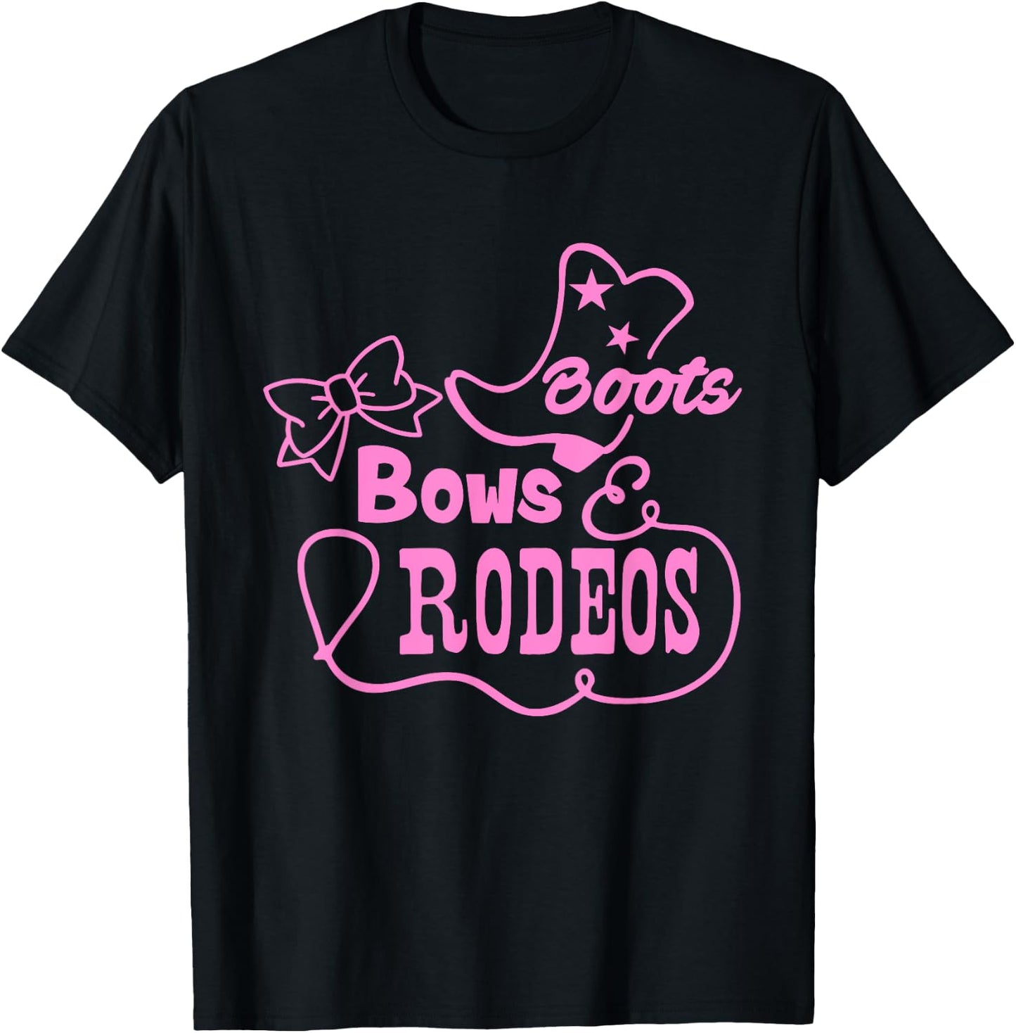 Cute Rodeo Shirt Girls Western Princess Cowgirl T-Shirt - T-Shirt | Black
