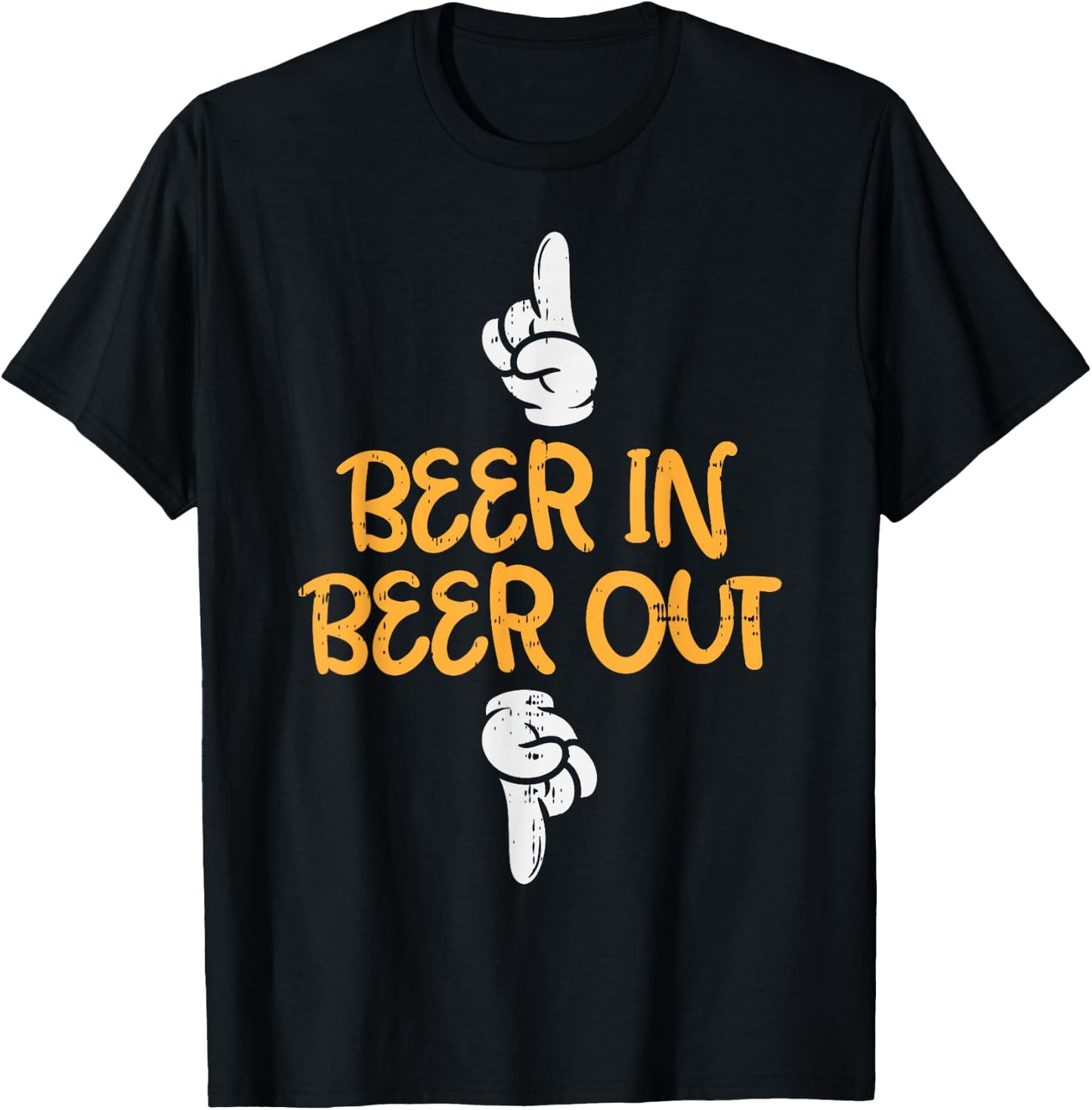 Beer In Out Funny Alcohol Drinking Team Squad Men Women Gift T-Shirt - T-Shirt | Black