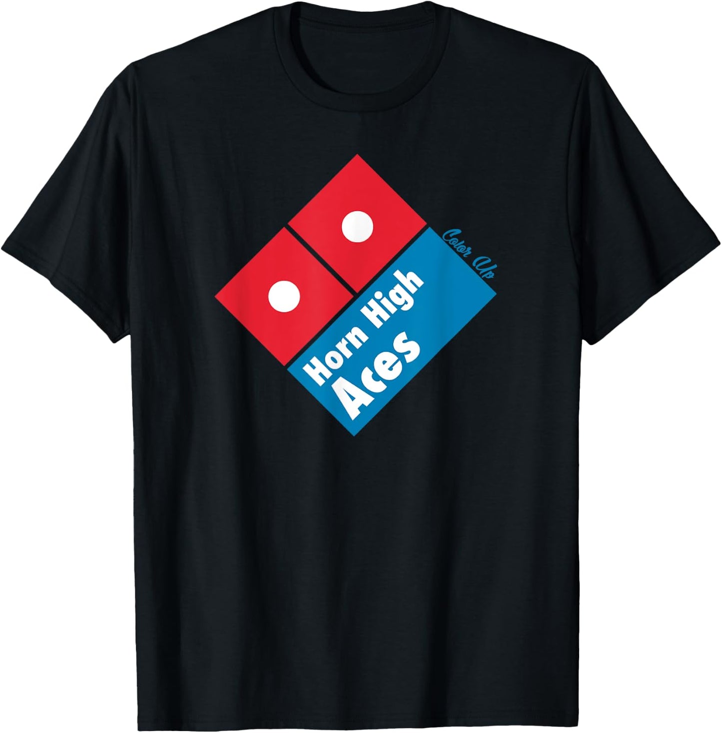 Horn High Aces Casino Craps Gambling T-Shirt - T-Shirt | Black