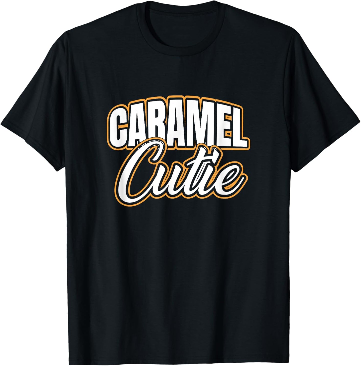 Caramel Cutie Curly Coily Curvy Caramel Cute Natural Hair T-Shirt - T-Shirt | Black