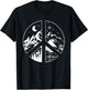 Peace Sign Going Outdoors Mountain Adventure Hiking Hiker T-Shirt - T-Shirt | Black