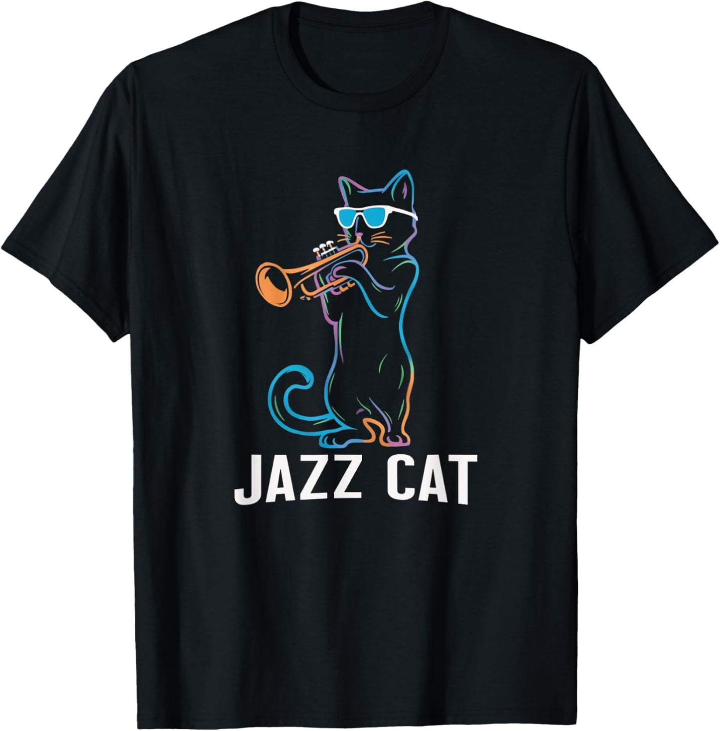 Cats And Jazz Is All I Need - Jazz Funk & Soul Cute Cat T-Shirt - T-Shirt | Black