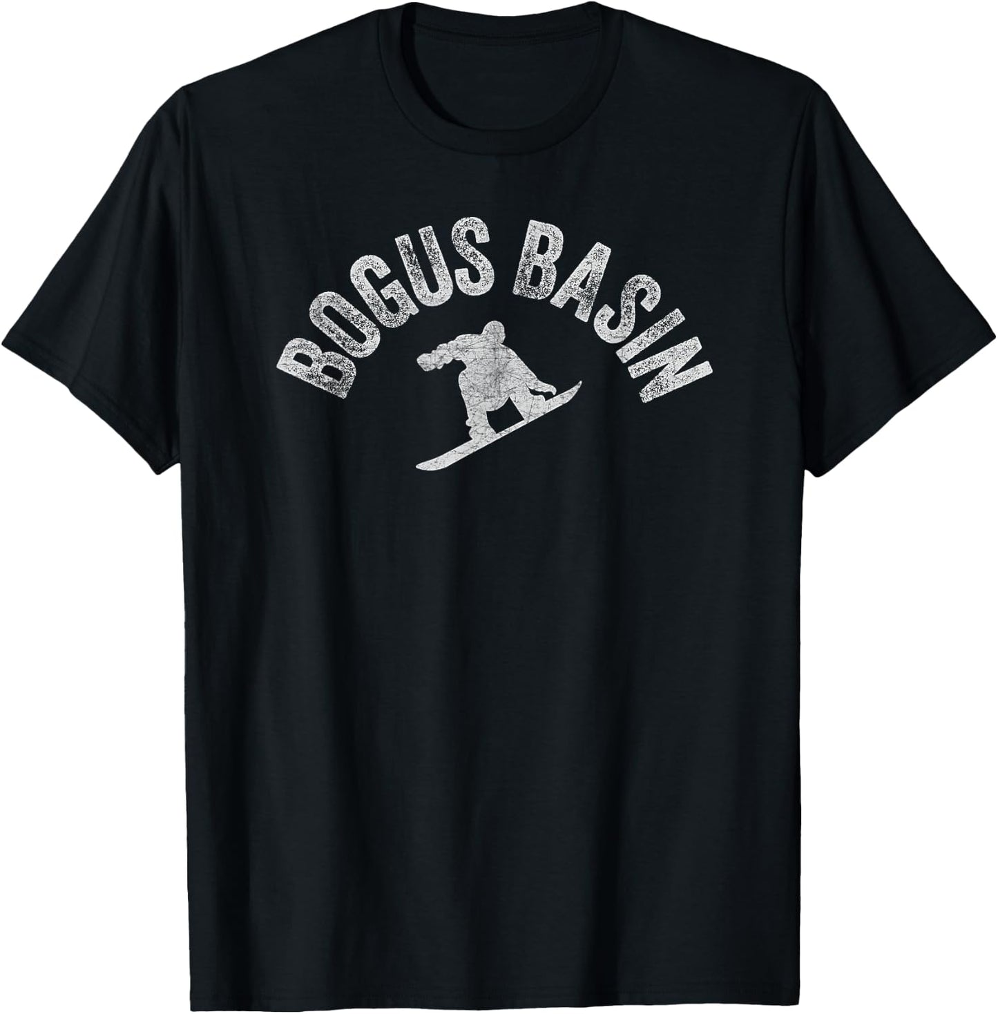 Bogus Basin Snowboard Vintage Snowboarder Retro Idaho T-Shirt - T-Shirt | Black