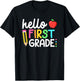 Hello First Grade Team 1st Grade Back to School Teacher Kids T-Shirt - T-Shirt | Black
