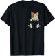 Pocket Heeler Feet Cute Animal Pet Blue Red Cattle Dog Gift Men Women Girls Kids T-Shirt - T-Shirt | Black