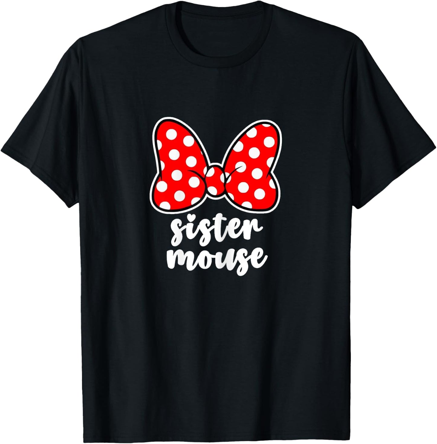 Kids Sister Mouse Bow Family Vacation - Youth, Toddler T-Shirt - T-Shirt | Black
