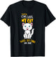 Cat Sitting On Me Funny Cat Owner T-Shirt - T-Shirt | Black