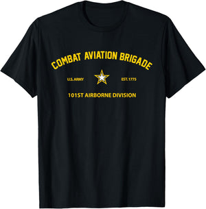 US Army Combat Aviation Brigade 101st Airborne Division T-Shirt - T-Shirt | Black