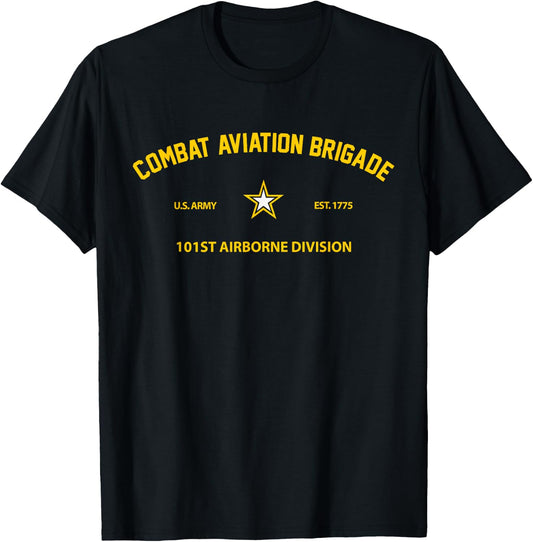 US Army Combat Aviation Brigade 101st Airborne Division T-Shirt - T-Shirt | Black