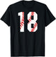 Vintage Baseball Mom #18 Jersey Baseball Player Number 18 T-Shirt - T-Shirt | Black