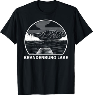 BRANDENBURG LAKE ILLINOIS Funny Fishing Camping Summer Gift Men Women Kids T-Shirt - T-Shirt | Black