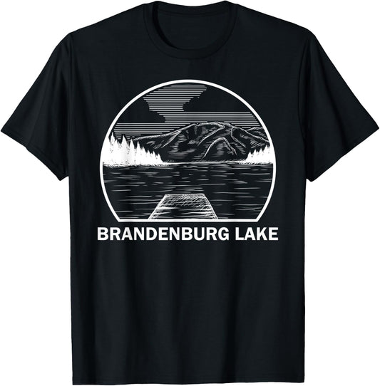 BRANDENBURG LAKE ILLINOIS Funny Fishing Camping Summer Gift Men Women Kids T-Shirt - T-Shirt | Black