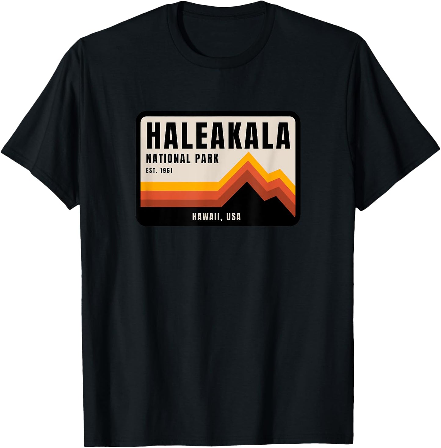 Family Vacation Gift - Retro Haleakala National Park T-Shirt - T-Shirt | Black