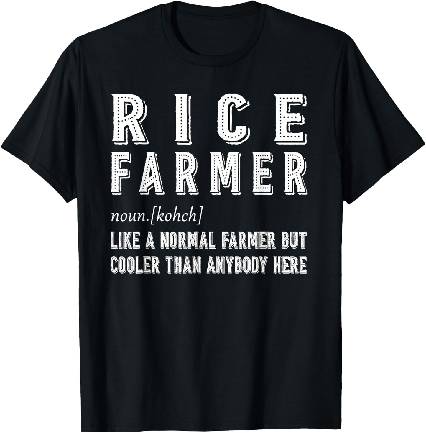Rice Farmer Definition Gift T-Shirt - T-Shirt | Black