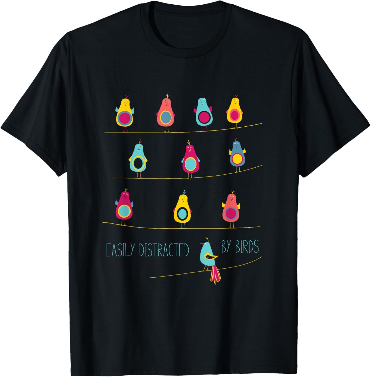 Funny Birding Design, Birder Birdwatching T-Shirt - T-Shirt | Black