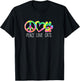 Cat Lover Shirts Peace Love Cats Kittens Paw Bright Tie Dye T-Shirt - T-Shirt | Black