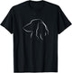 Long Haired Dachshund Line Art Wiener Dog Doxie Mom Dad T-Shirt - T-Shirt | Black