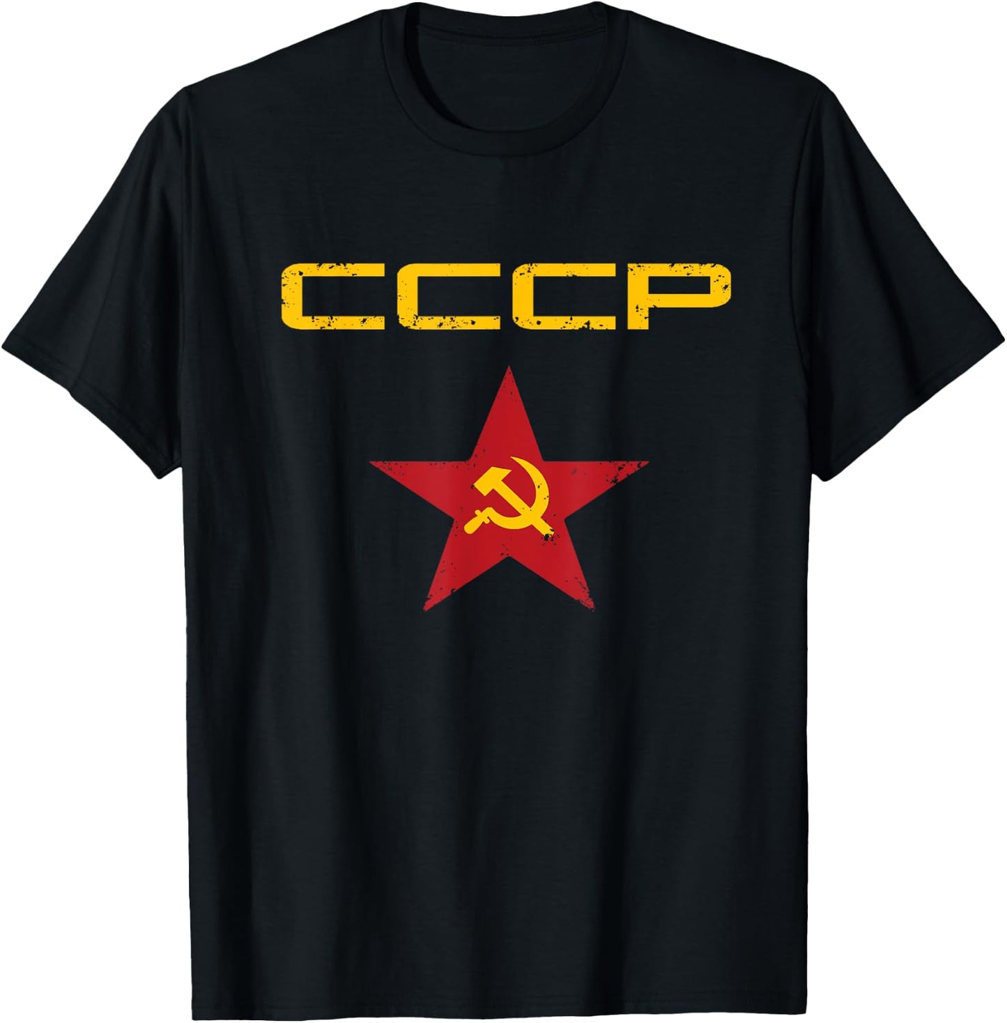 CCCP Soviet Union Retro SSSR T-Shirt - T-Shirt | Black