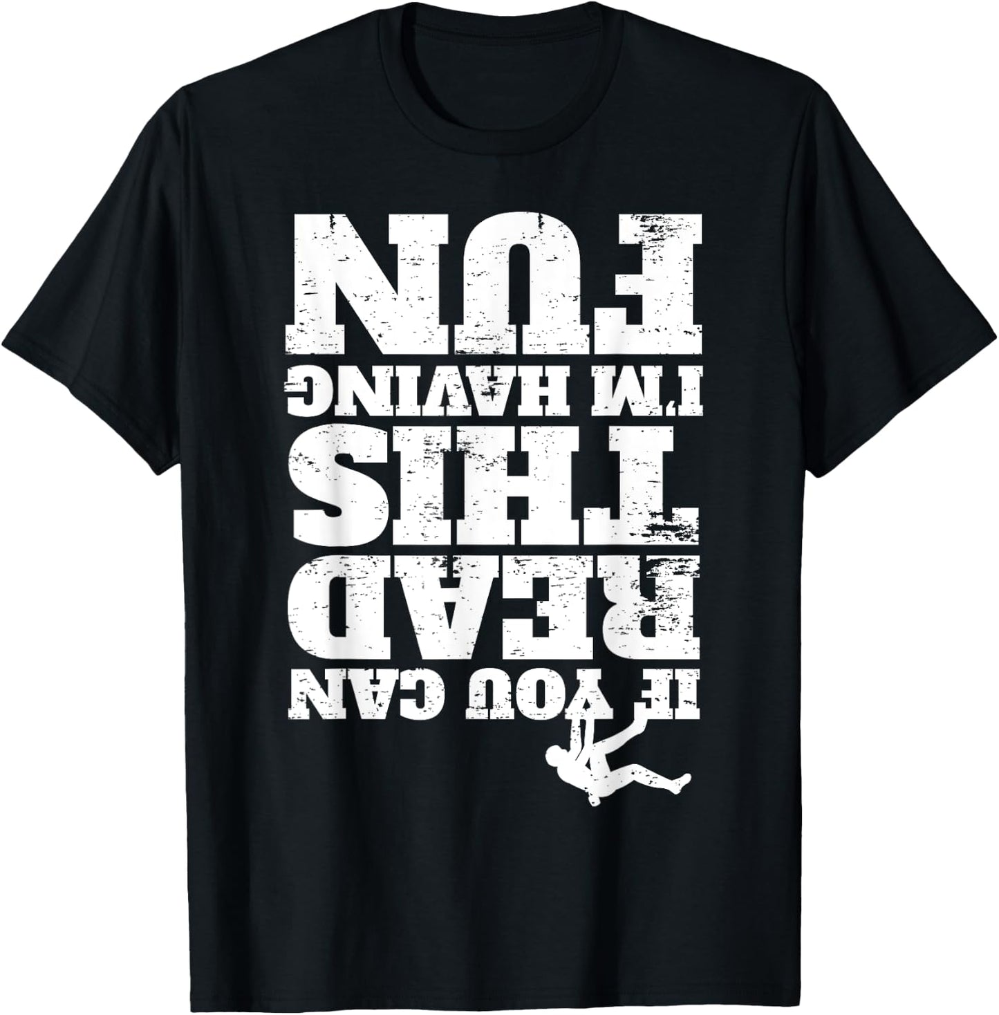 Free Climber Rock Climbing Mountain Bouldering I Read T-Shirt - T-Shirt | Black