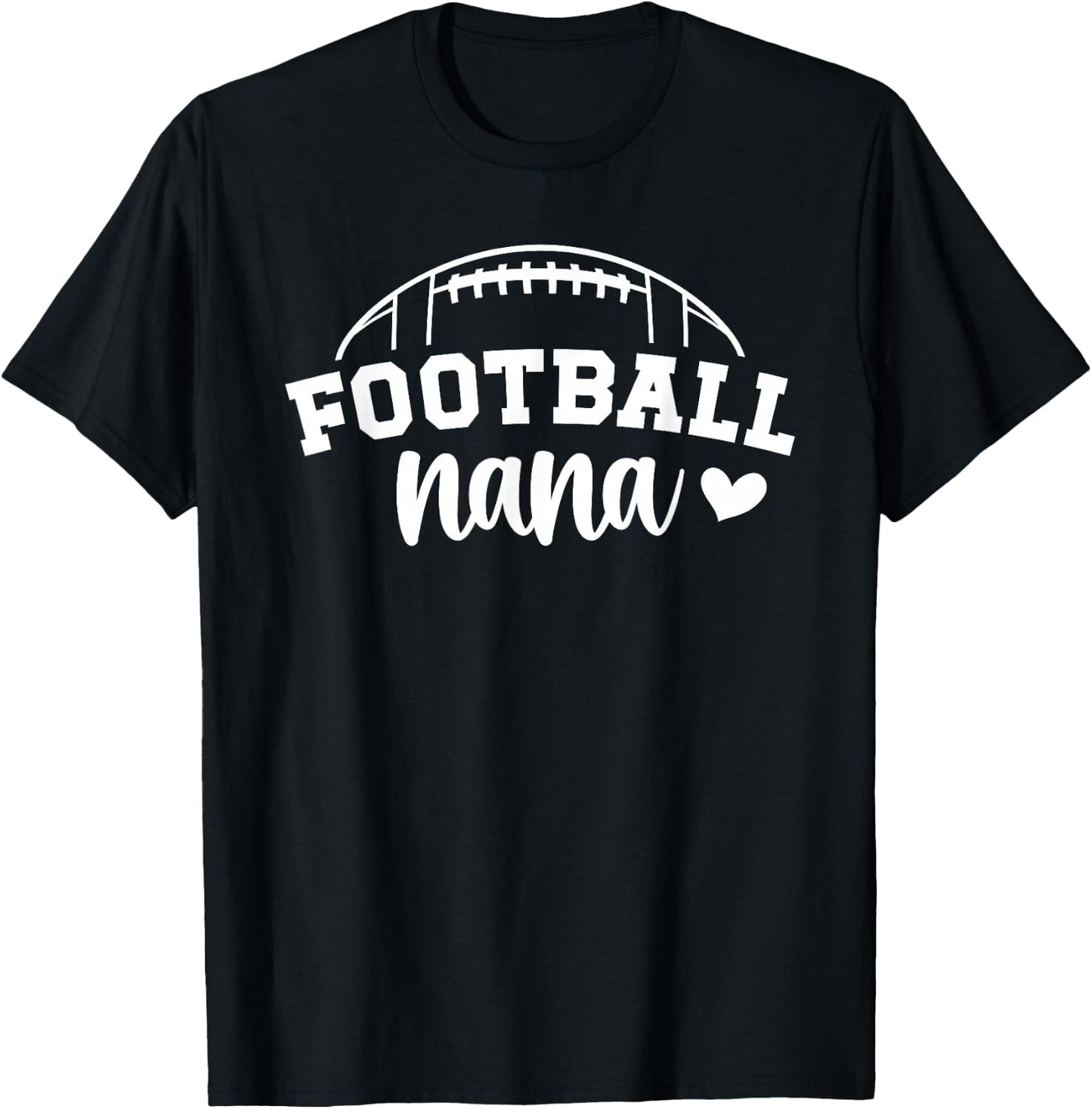 Football Nana Grandma Nana Of A Football Player T-Shirt - T-Shirt | Black