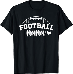 Football Nana Grandma Nana Of A Football Player T-Shirt - T-Shirt | Black