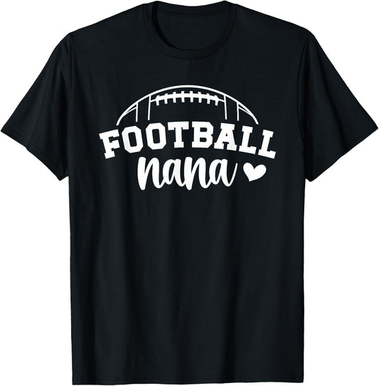 Football Nana Grandma Nana Of A Football Player T-Shirt - T-Shirt | Black