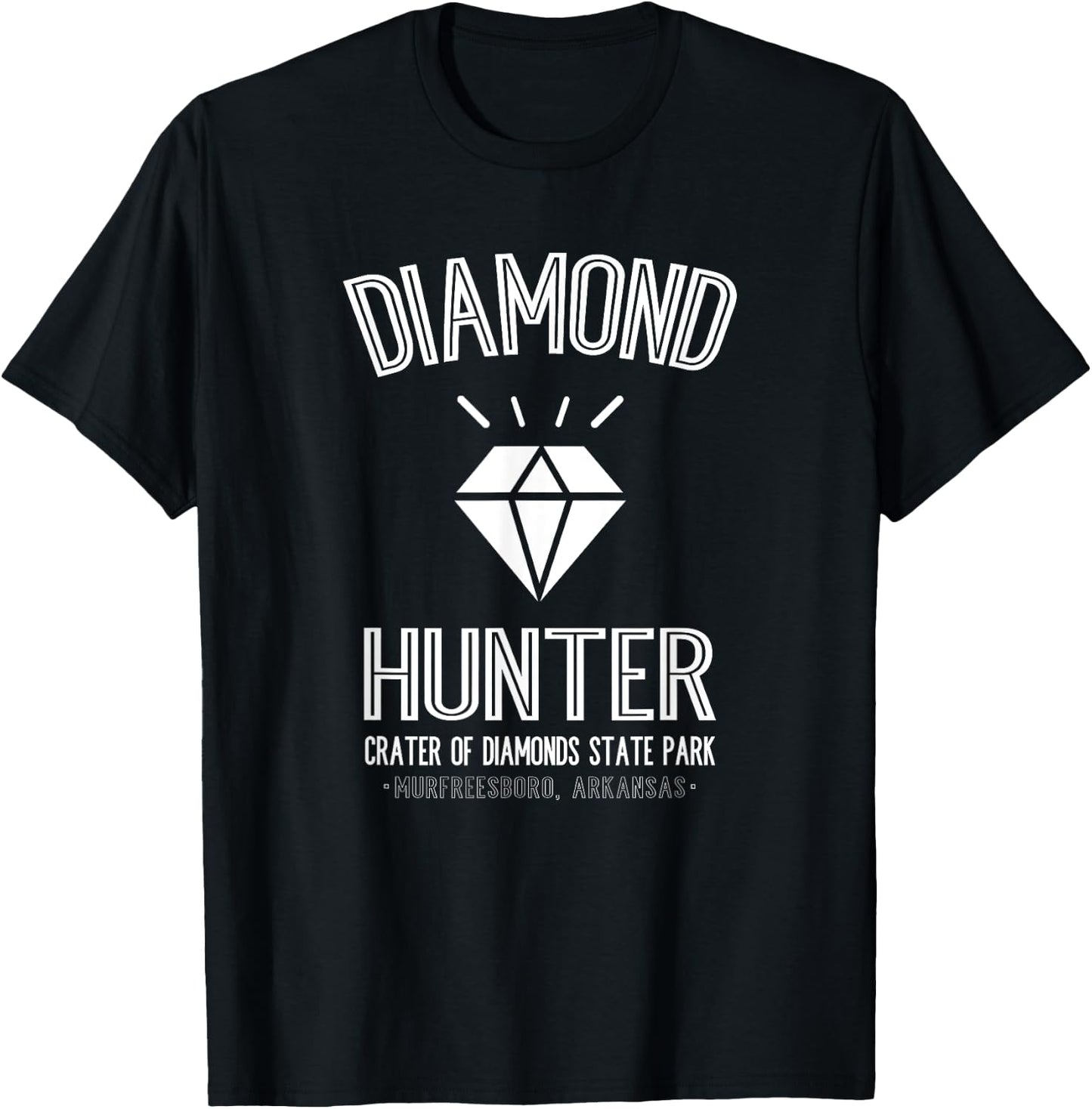 Diamond Hunter Crater Of Diamonds State Park Arkansas T-Shirt - T-Shirt | Black