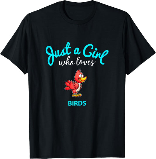Bird Shirt for Girls | Children's Bird T-Shirt - T-Shirt | Black