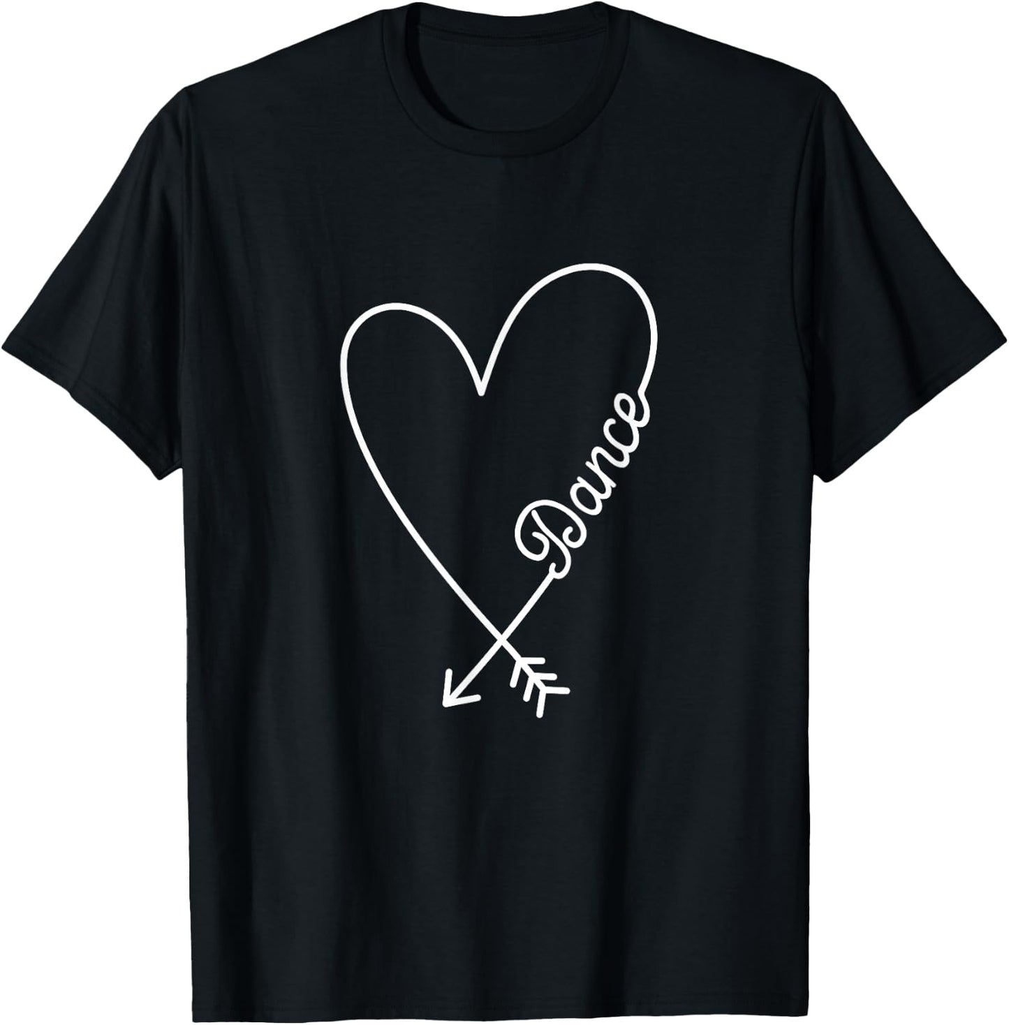 Dance Cute Graphic Heart Love T-Shirt - T-Shirt | Black