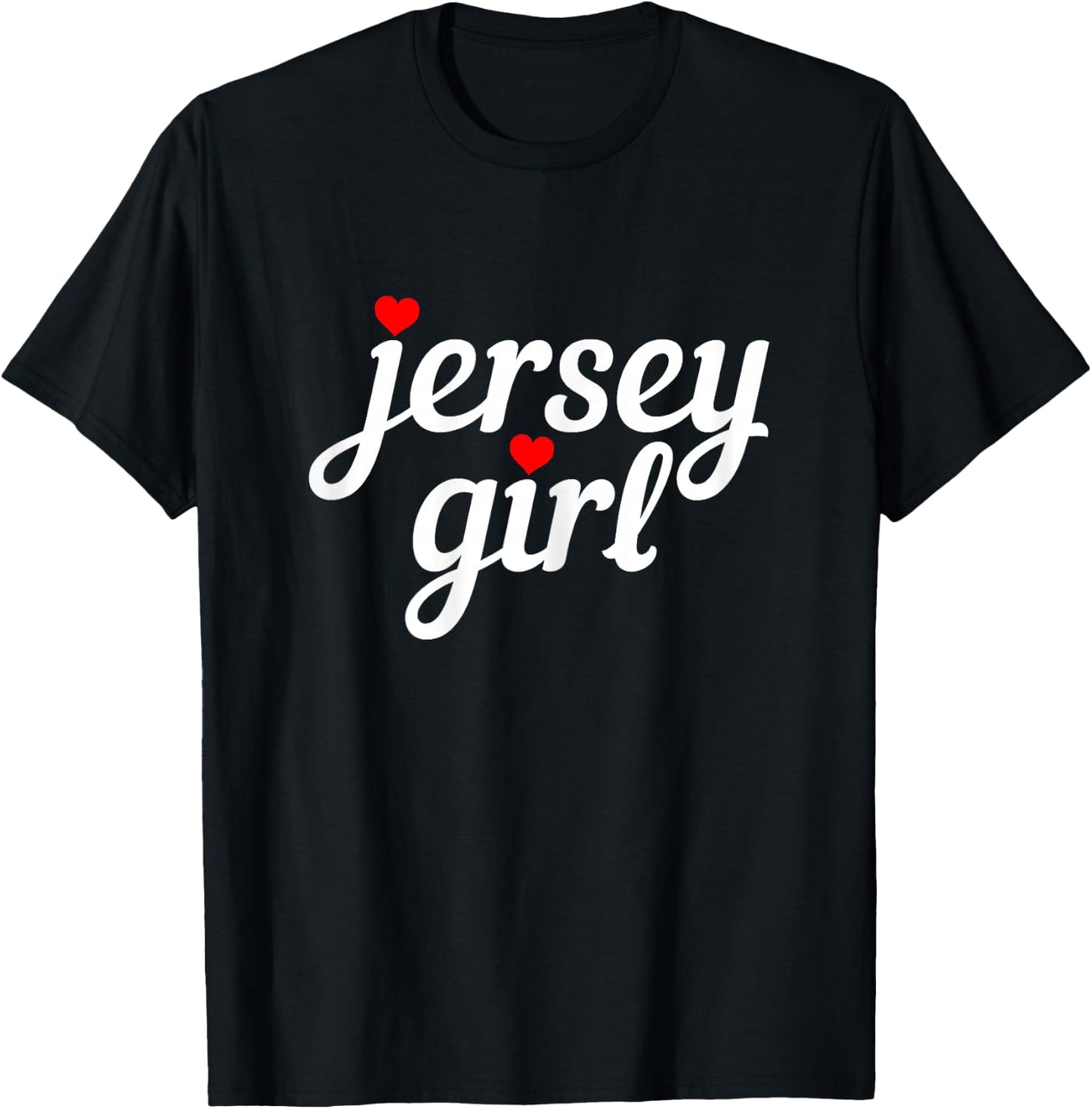 Jersey Girl New Jersey Heart Funny Cute New Jersey Pride T-Shirt - T-Shirt | Black