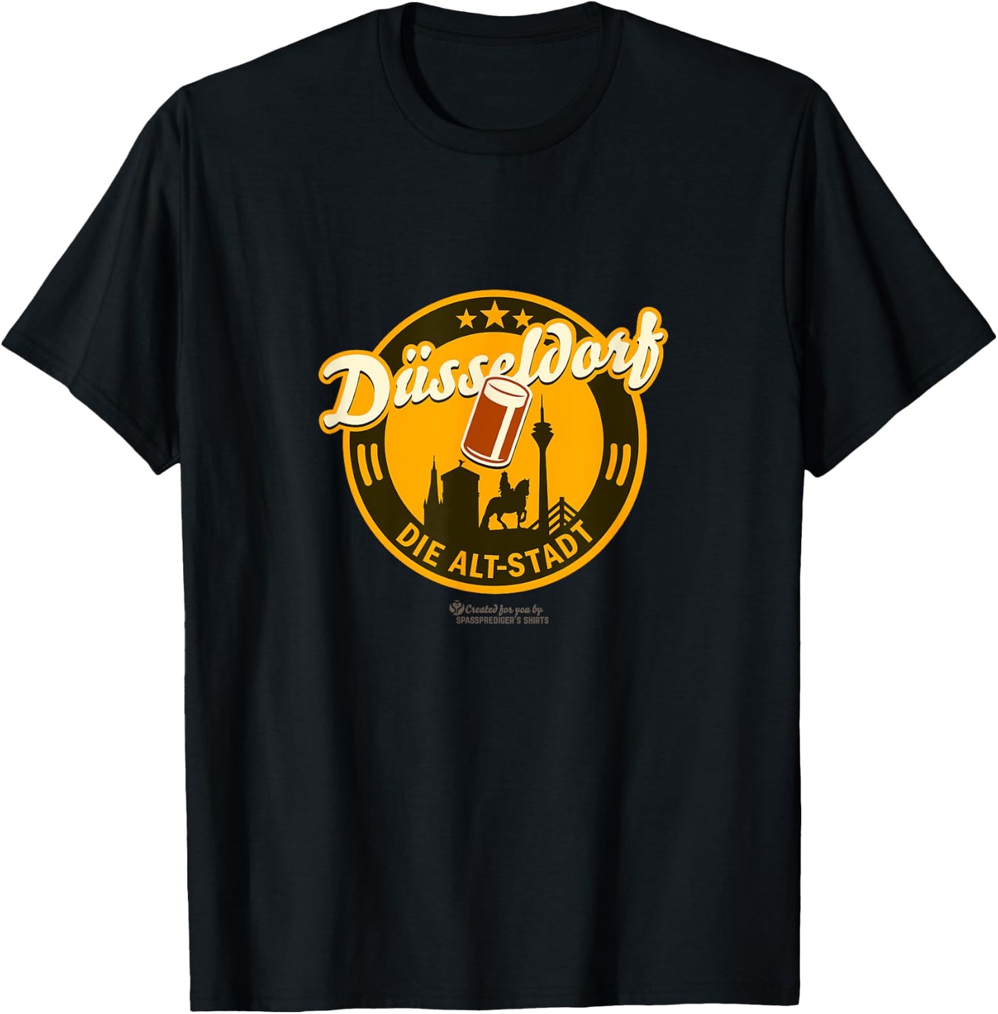 Düsseldorf Die Alt-Stadt & Landmarks Düsseldorf T-Shirt - T-Shirt | Black