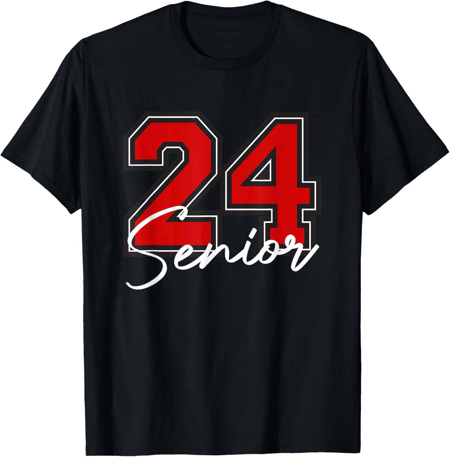 Senior 24 Graduation Class of 2024 College High School Grad T-Shirt - T-Shirt | Black