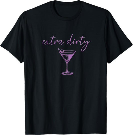 Extra Dirty Martini Preppy Graphic T-Shirt - T-Shirt | Black