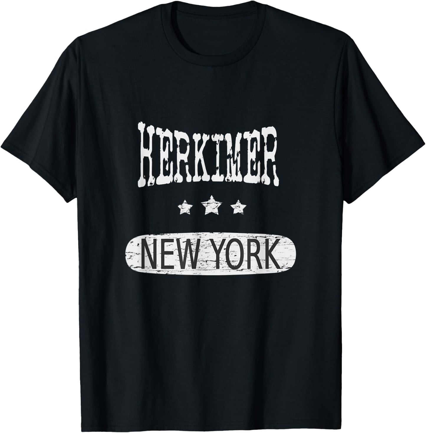 Vintage Herkimer New York T-Shirt - T-Shirt | Black