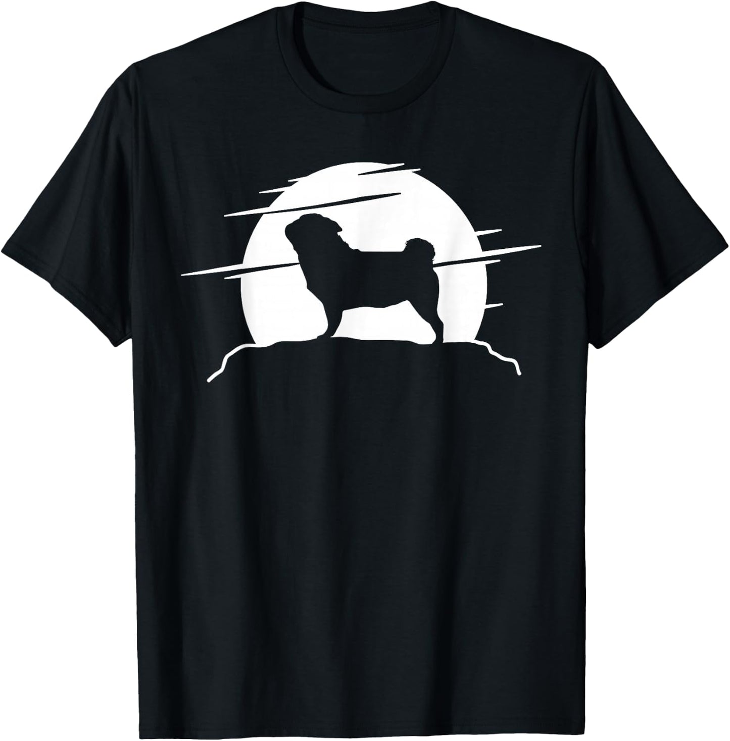 Pug Puggie-Dog T-Shirt - T-Shirt | Black
