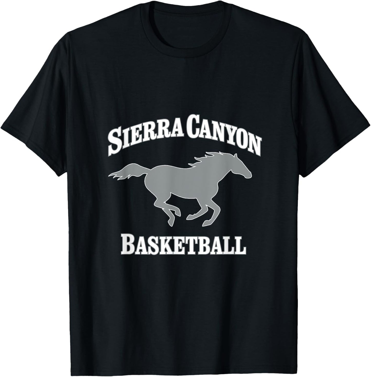 Sierra Canyon Basketball with Horse T-Shirt - T-Shirt | Black