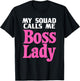 Funny Boss Lady Gift Girls Cool Manager Director T-Shirt - T-Shirt | Black