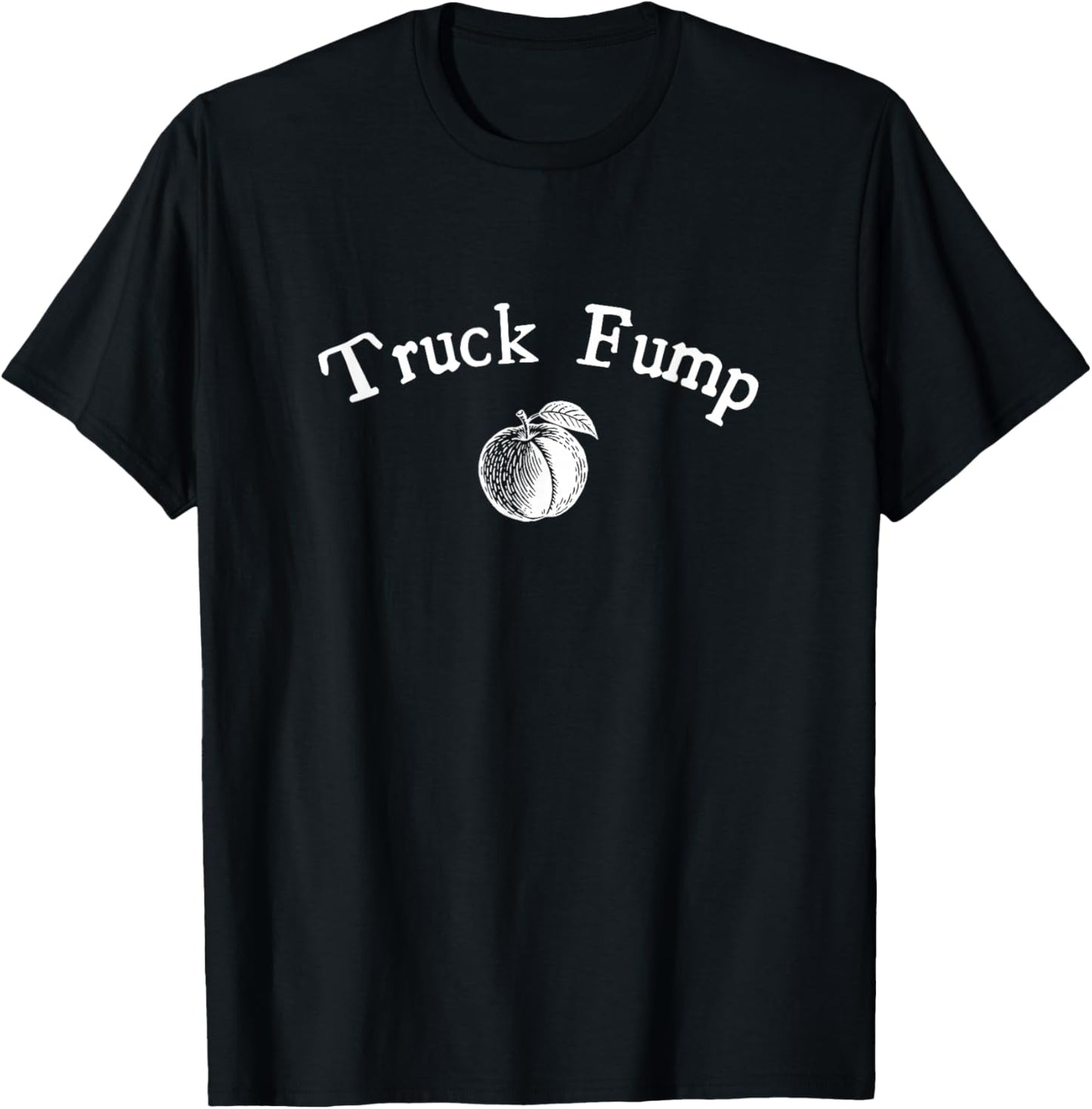 Truck Fump Peach Minimal Art Vintage Inspired T-Shirt - T-Shirt | Black