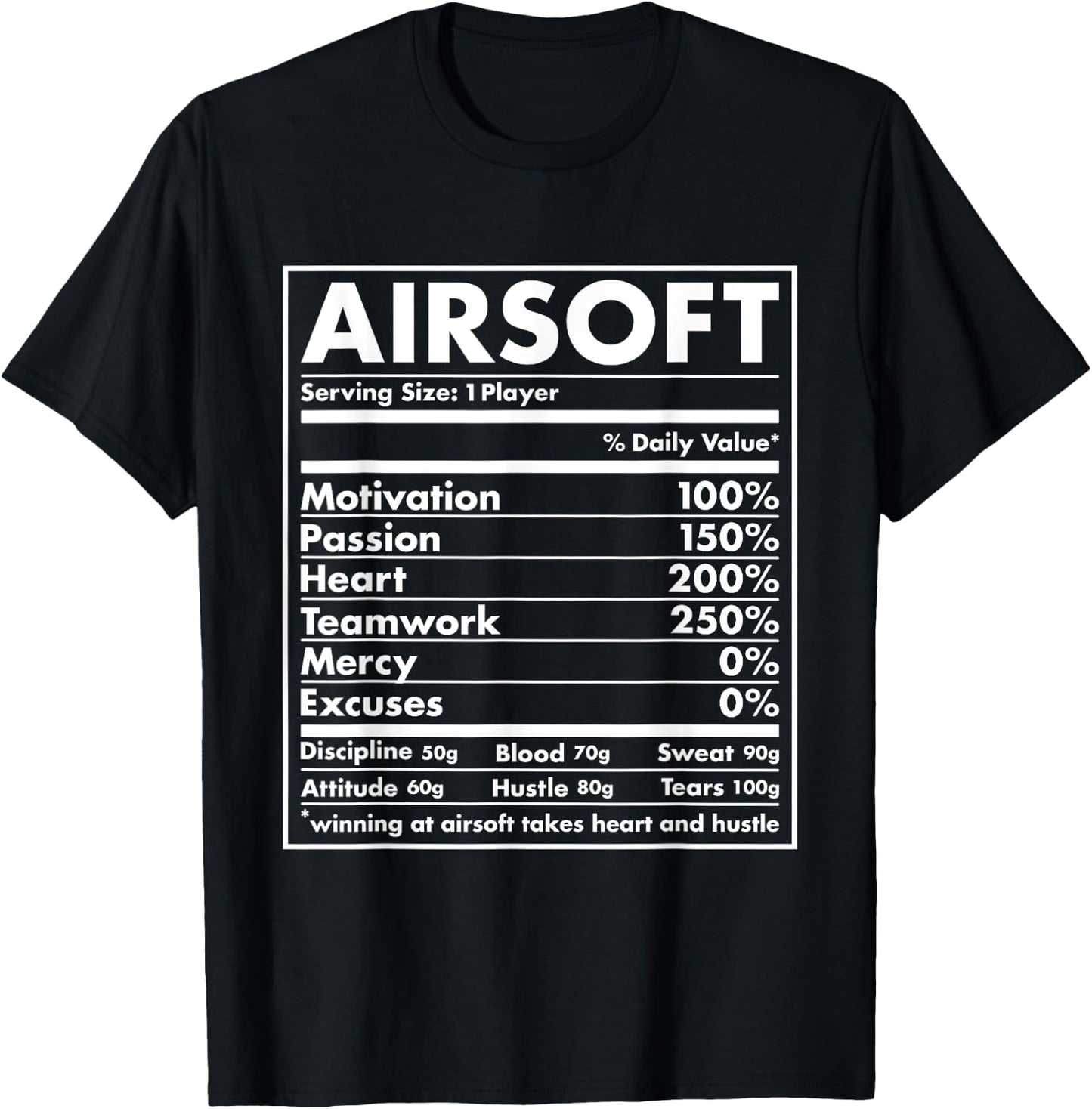 Sport Nutrition Airsoft T-Shirt - T-Shirt | Black