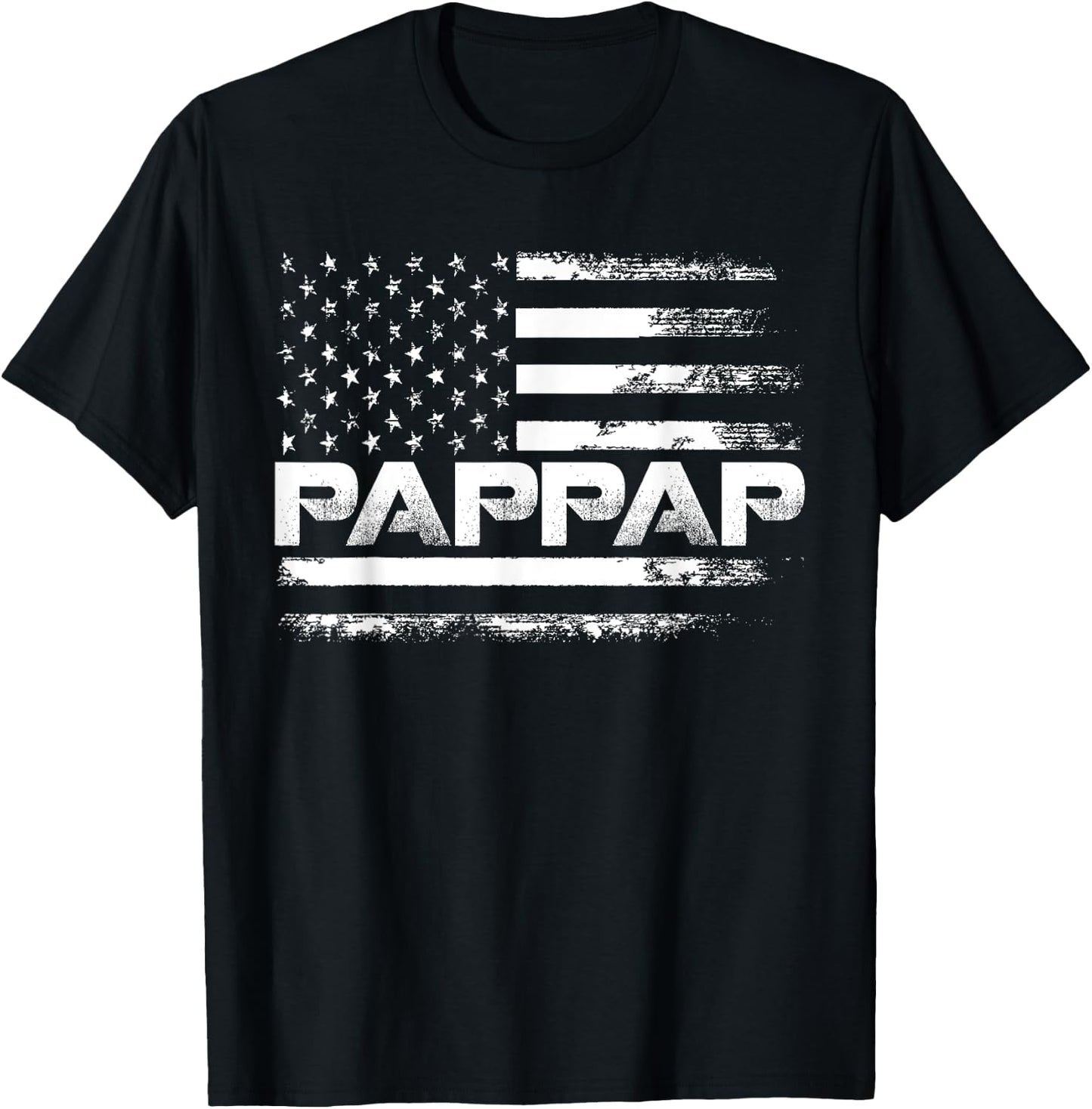Pappap Gift America Flag Father's day T-Shirt - T-Shirt | Black