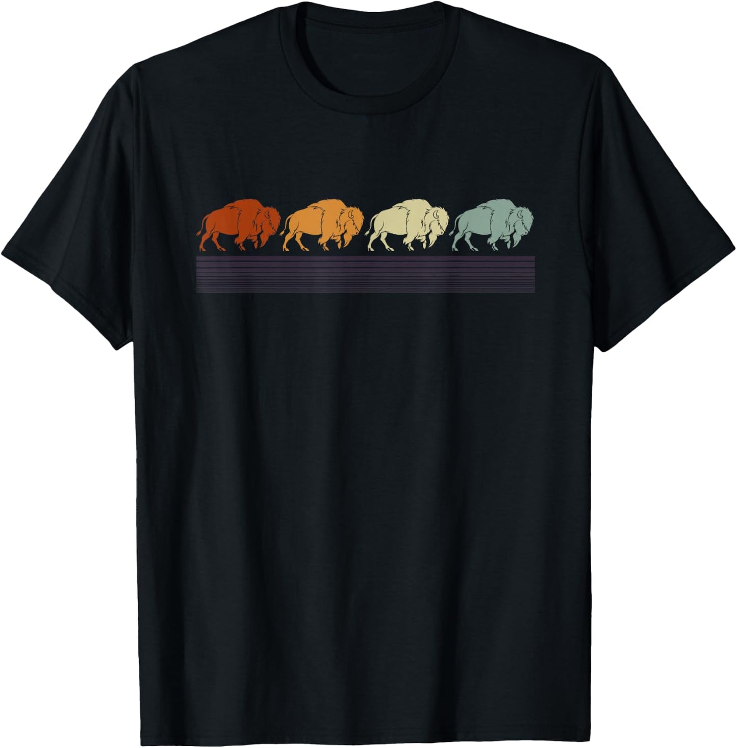 Retro Buffalo T-Shirt - T-Shirt | Black