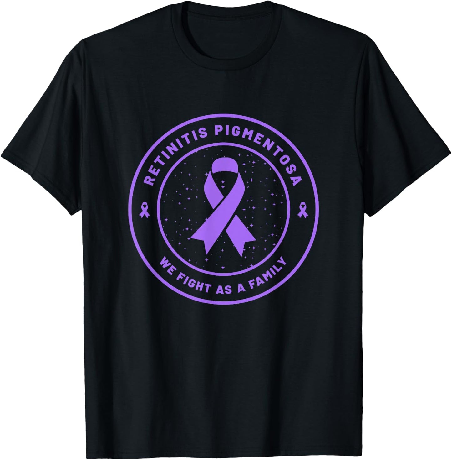 Retinitis Pigmentosa Ribbon Awareness Family Support Gift T-Shirt - T-Shirt | Black