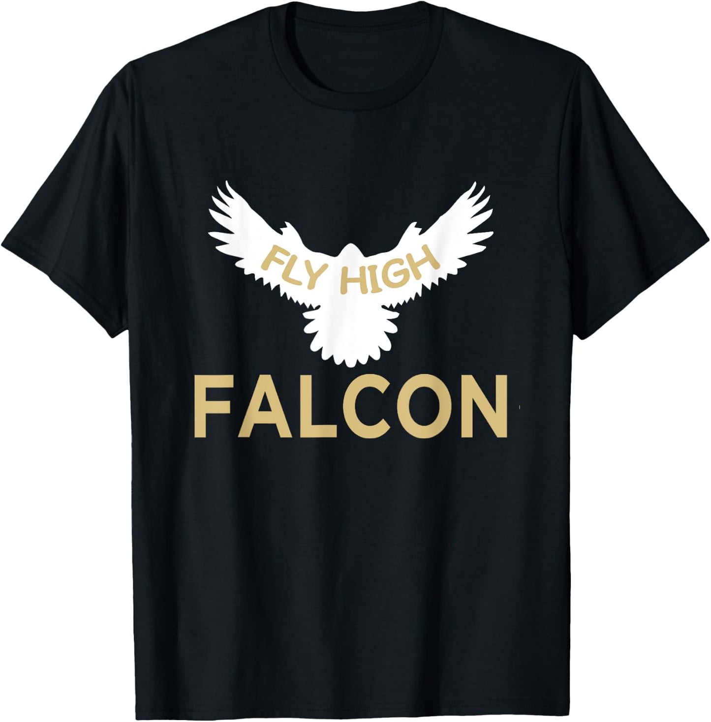 Fly High Falcon - Whisperer Falconer Bird of Prey Falconry T-Shirt - T-Shirt | Black