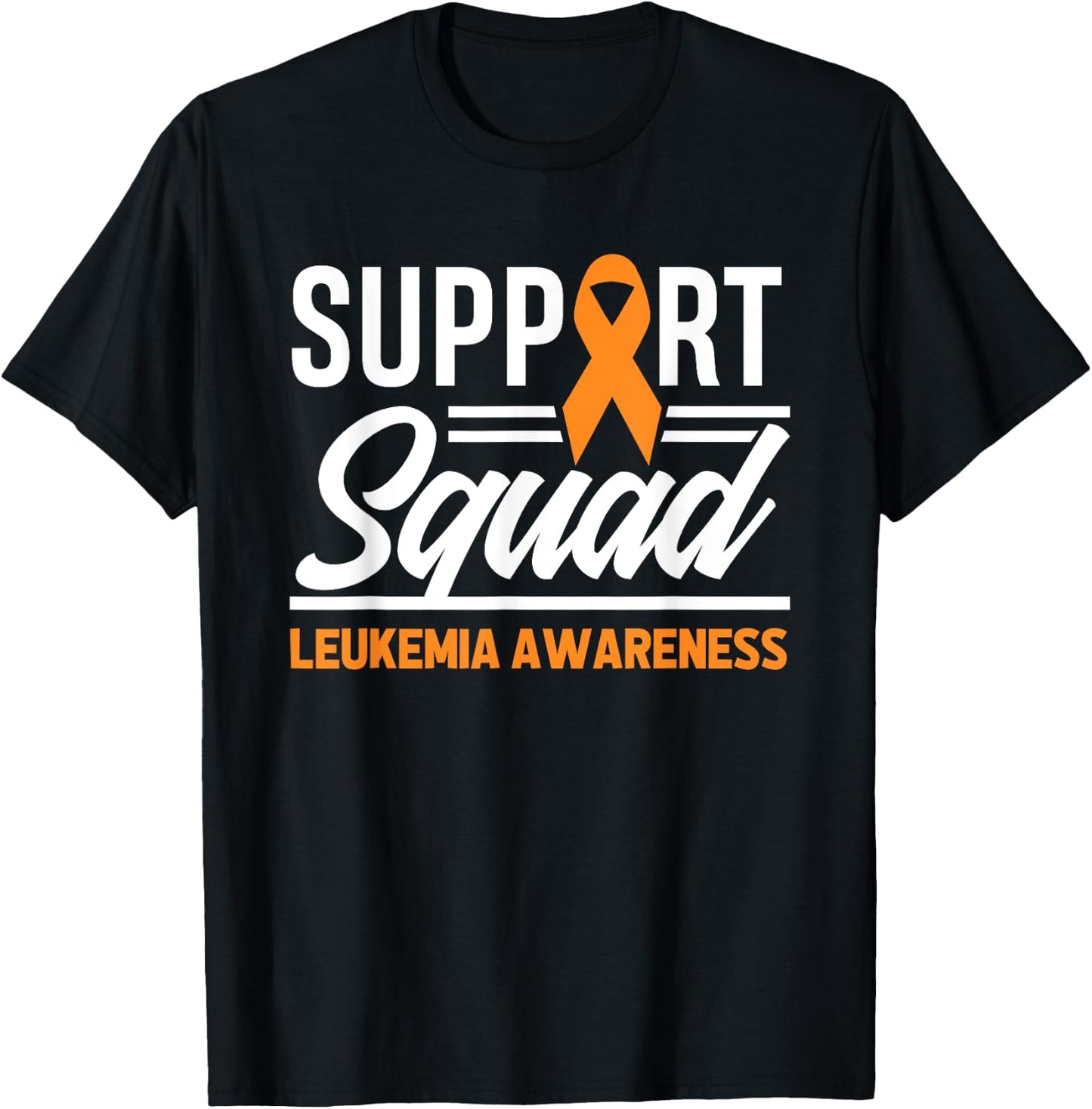 Leukemia Warrior Support Squad Leukemia Cancer Awareness T-Shirt - T-Shirt | Black