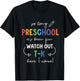 Kids Goodbye Preschool Watch Out T-K Here I Come Kindergarten T-Shirt - T-Shirt | Black