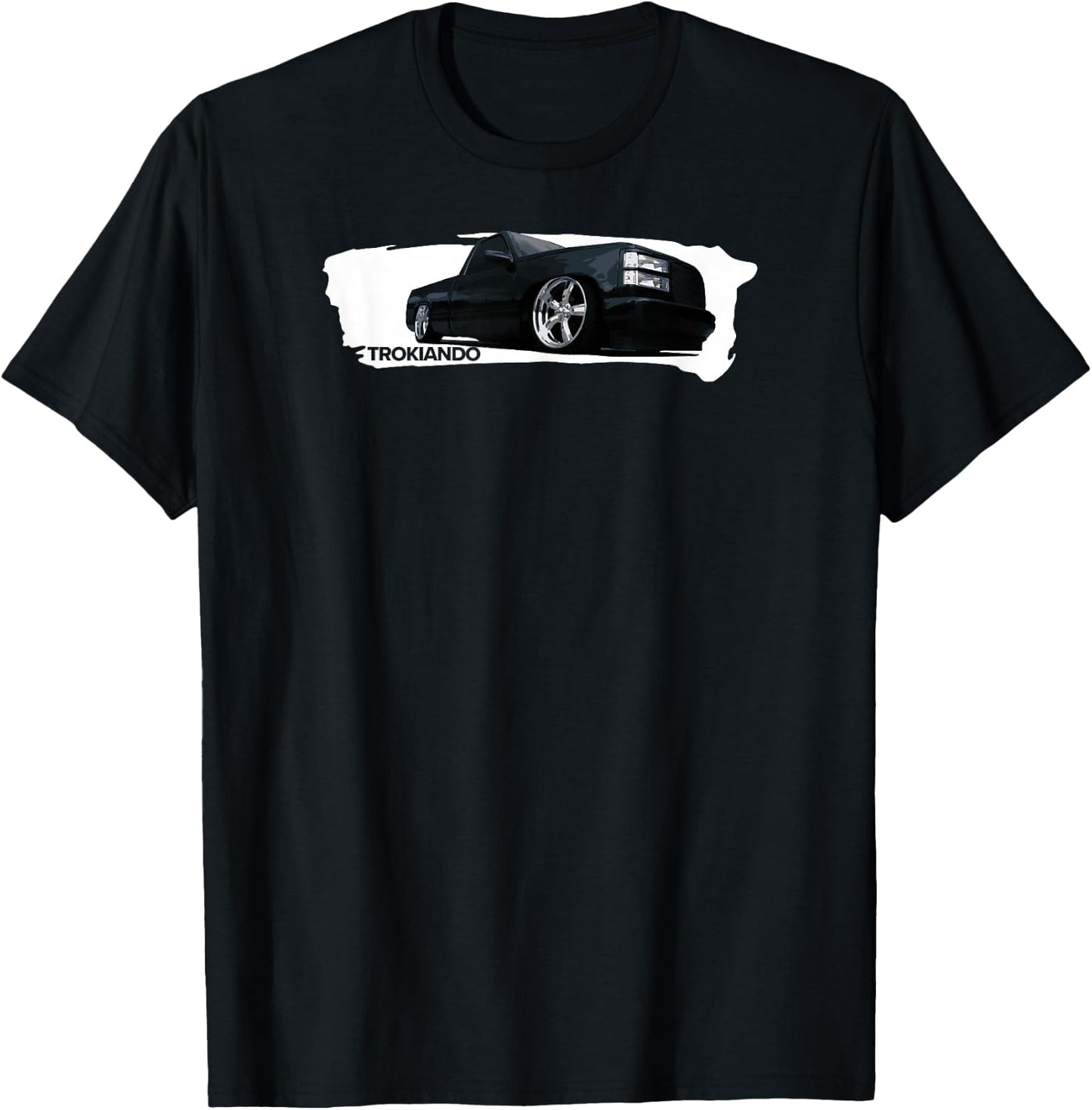 OBS Mamalona Trokiando on big wheels lowered paint effect T-Shirt - T-Shirt | Black