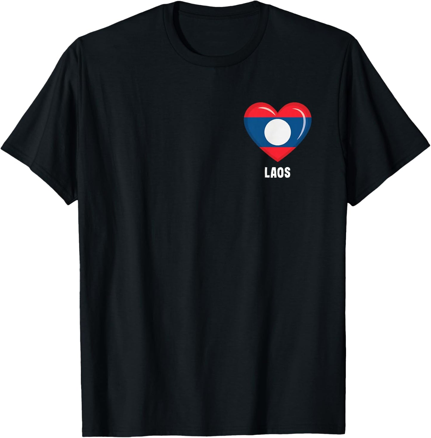 Laos Flag Shirt | Laotian T-Shirt - T-Shirt | Black